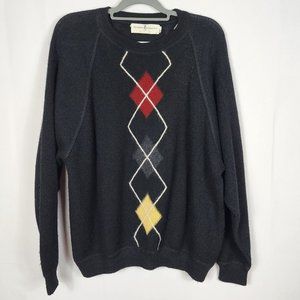 Fairway & Greene 100% Peruvian Alpaca Argyle Sweater XL